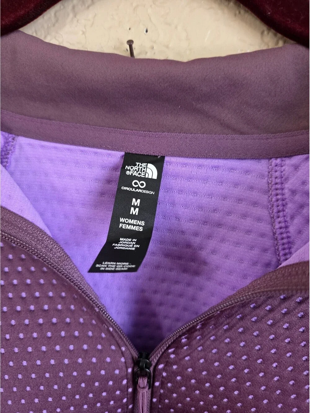The North Face Women's Purple Half-Zip Pullover Fleece Jacket Medium